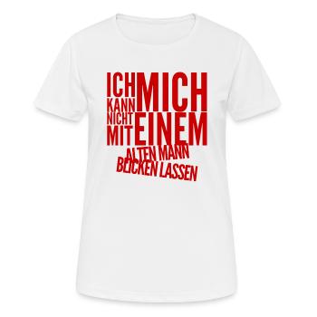 das geht garnicht - Frauen T-Shirt atmungsaktiv - Weiß - Vorne - AI Model Female 172 dark (172cm)