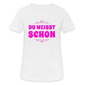 wir verstehen uns - Frauen T-Shirt atmungsaktiv - Weiß - Vorne - AI Model Female 172 dark (172cm)