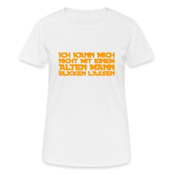 keine alter Männer - Frauen T-Shirt atmungsaktiv - Weiß - Vorne - AI Model Female 172 dark (172cm)