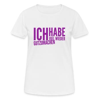 es tut mir leid - Frauen T-Shirt atmungsaktiv - Weiß - Vorne - AI Model Female 172 dark (172cm)