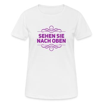 Blick in den Himmel - Frauen T-Shirt atmungsaktiv - Weiß - Vorne - AI Model Female 172 dark (172cm)