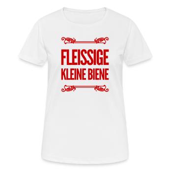 fleißig wie eine Biene - Frauen T-Shirt atmungsaktiv - Weiß - Vorne - AI Model Female 172 dark (172cm)