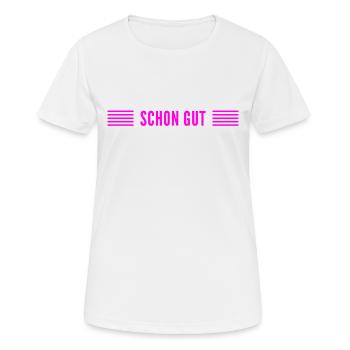 das ist kein Problem - Frauen T-Shirt atmungsaktiv - Weiß - Vorne - AI Model Female 172 dark (172cm)