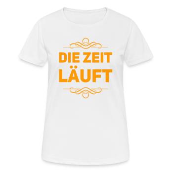 jetzt aber schnell - Frauen T-Shirt atmungsaktiv - Weiß - Vorne - AI Model Female 172 dark (172cm)