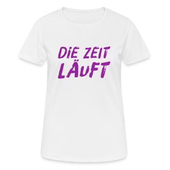 ich schau auf die Uhr - Frauen T-Shirt atmungsaktiv - Weiß - Vorne - AI Model Female 172 dark (172cm)