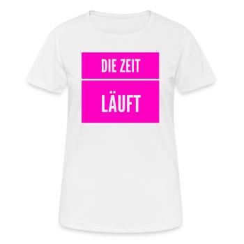 die Uhr tickt - Frauen T-Shirt atmungsaktiv - Weiß - Vorne - AI Model Female 172 dark (172cm)