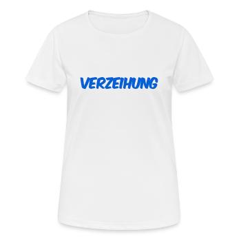 es tut mir leid - Frauen T-Shirt atmungsaktiv - Weiß - Vorne - AI Model Female 172 dark (172cm)