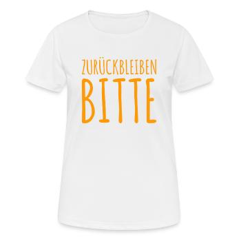 Vorsicht bei der Einfahrt - Frauen T-Shirt atmungsaktiv - Weiß - Vorne - AI Model Female 172 dark (172cm)