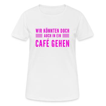 ich möchte dich besser kennenlernen - Frauen T-Shirt atmungsaktiv - Weiß - Vorne - AI Model Female 172 dark (172cm)