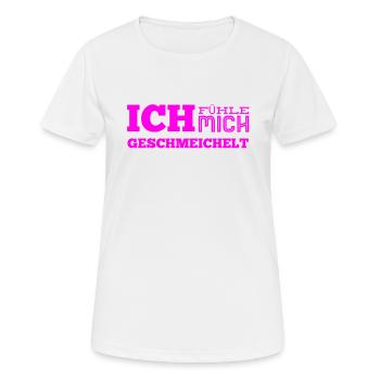 du bist so freundlich - Frauen T-Shirt atmungsaktiv - Weiß - Vorne - AI Model Female 172 dark (172cm)