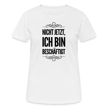 ich habe zu tun - Frauen T-Shirt atmungsaktiv - Weiß - Vorne - AI Model Female 172 dark (172cm)