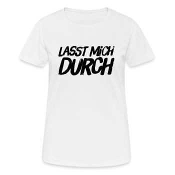 ich brauche freie Bahn - Frauen T-Shirt atmungsaktiv - Weiß - Vorne - AI Model Female 172 dark (172cm)