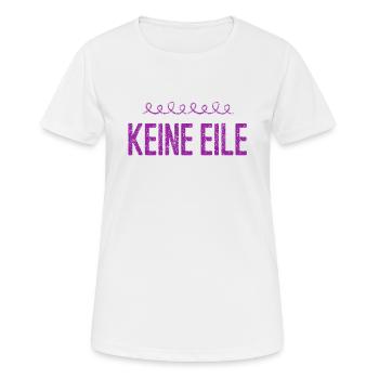 keinen Stress - Frauen T-Shirt atmungsaktiv - Weiß - Vorne - AI Model Female 172 dark (172cm)