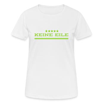 alles in meiner Geschwindigkeit - Frauen T-Shirt atmungsaktiv - Weiß - Vorne - AI Model Female 172 dark (172cm)