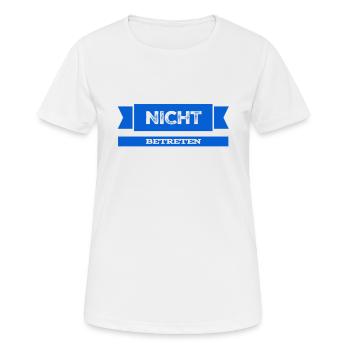 draußen bleiben - Frauen T-Shirt atmungsaktiv - Weiß - Vorne - AI Model Female 172 dark (172cm)