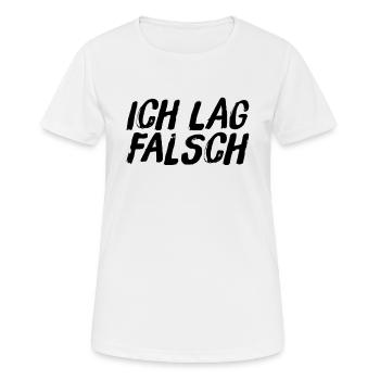 da lag ich falsch - Frauen T-Shirt atmungsaktiv - Weiß - Vorne - AI Model Female 172 dark (172cm)