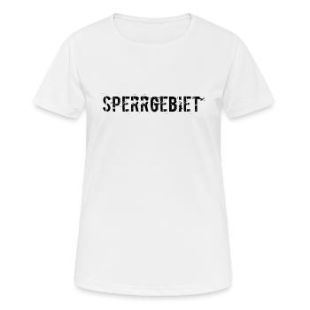 Zutritt verboten - Frauen T-Shirt atmungsaktiv - Weiß - Vorne - AI Model Female 172 dark (172cm)