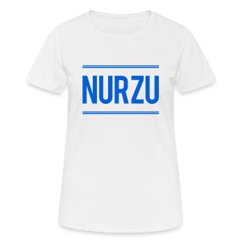 trau dich - Frauen T-Shirt atmungsaktiv - Weiß - Vorne - AI Model Female 172 dark (172cm)