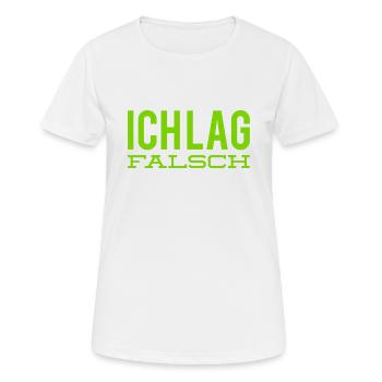 ich lag falsch - Frauen T-Shirt atmungsaktiv - Weiß - Vorne - AI Model Female 172 dark (172cm)