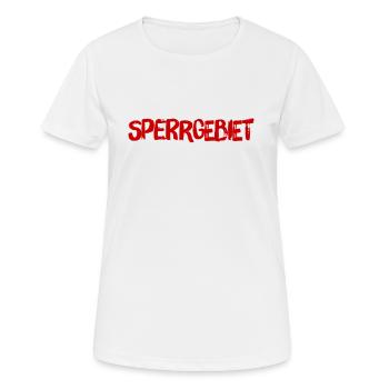 gesperrtes Gebiet - Frauen T-Shirt atmungsaktiv - Weiß - Vorne - AI Model Female 172 dark (172cm)