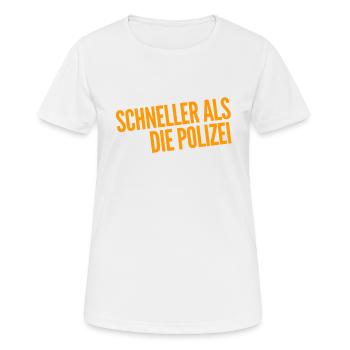 Geschwindigkeit geht immer - Frauen T-Shirt atmungsaktiv - Weiß - Vorne - AI Model Female 172 dark (172cm)