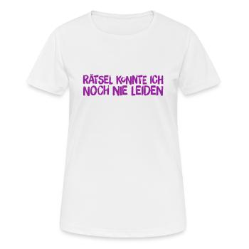 keinen Bock auf Rätsel - Frauen T-Shirt atmungsaktiv - Weiß - Vorne - AI Model Female 172 dark (172cm)