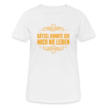 ich mag keine Rätsel - Frauen T-Shirt atmungsaktiv - Weiß - Vorne - AI Model Female 172 dark (172cm)