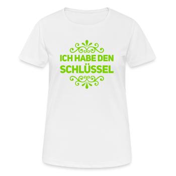 ich kann rein - Frauen T-Shirt atmungsaktiv - Weiß - Vorne - AI Model Female 172 dark (172cm)