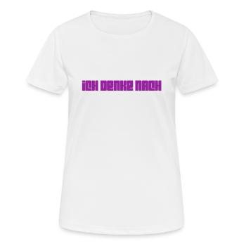 Zum denken geboren - Frauen T-Shirt atmungsaktiv - Weiß - Vorne - AI Model Female 172 dark (172cm)