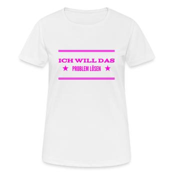 kein Problem - Frauen T-Shirt atmungsaktiv - Weiß - Vorne - AI Model Female 172 dark (172cm)