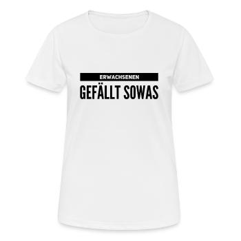 was für Erwachsene - Frauen T-Shirt atmungsaktiv - Weiß - Vorne - AI Model Female 172 dark (172cm)