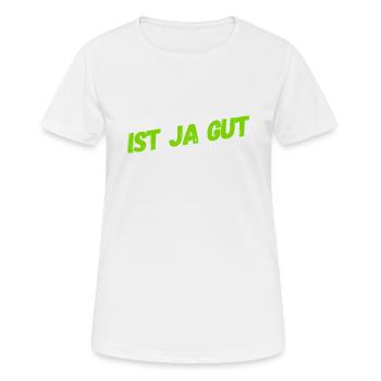 bleib locker - Frauen T-Shirt atmungsaktiv - Weiß - Vorne - AI Model Female 172 dark (172cm)