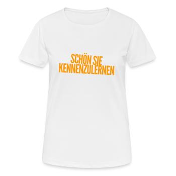 schön sie zu treffen - Frauen T-Shirt atmungsaktiv - Weiß - Vorne - AI Model Female 172 dark (172cm)