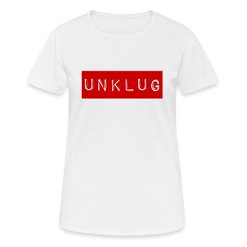 nicht klug - Frauen T-Shirt atmungsaktiv - Weiß - Vorne - AI Model Female 172 dark (172cm)
