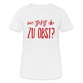 Obst gefällig? - Frauen T-Shirt atmungsaktiv - Weiß - Vorne - AI Model Female 172 dark (172cm)