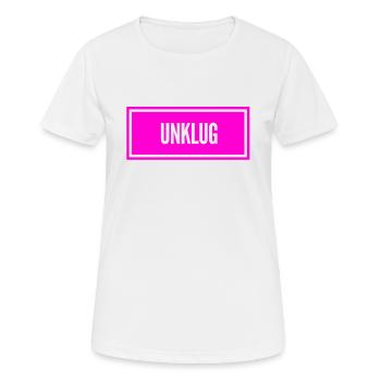 das war dumm - Frauen T-Shirt atmungsaktiv - Weiß - Vorne - AI Model Female 172 dark (172cm)
