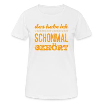 das kommt mir bekannt vor - Frauen T-Shirt atmungsaktiv - Weiß - Vorne - AI Model Female 172 dark (172cm)