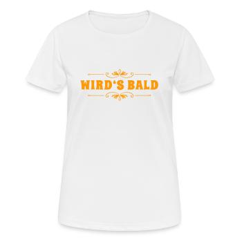 mach schneller - Frauen T-Shirt atmungsaktiv - Weiß - Vorne - AI Model Female 172 dark (172cm)