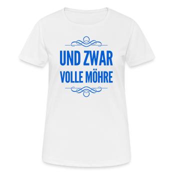 voll und ganz - Frauen T-Shirt atmungsaktiv - Weiß - Vorne - AI Model Female 172 dark (172cm)