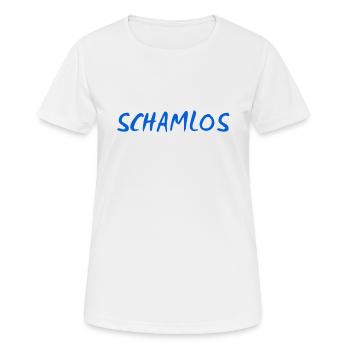 ich fühle keine Scham - Frauen T-Shirt atmungsaktiv - Weiß - Vorne - AI Model Female 172 dark (172cm)