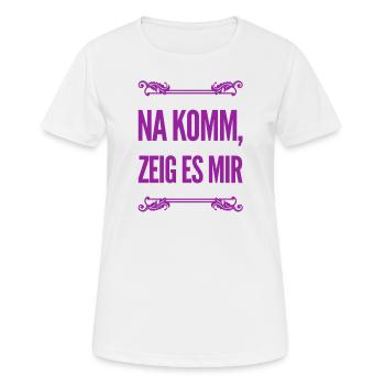 ich will es sehen - Frauen T-Shirt atmungsaktiv - Weiß - Vorne - AI Model Female 172 dark (172cm)