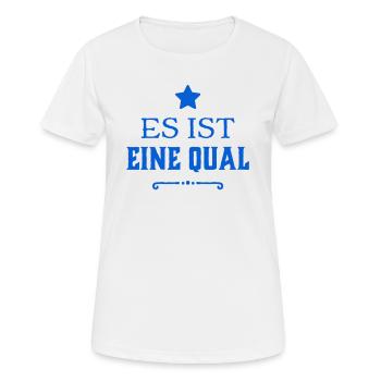 was für eine Mühe - Frauen T-Shirt atmungsaktiv - Weiß - Vorne - AI Model Female 172 dark (172cm)
