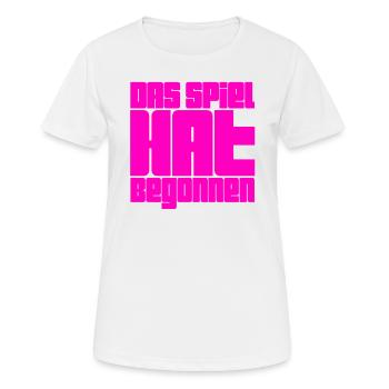 das war der Anfang - Frauen T-Shirt atmungsaktiv - Weiß - Vorne - AI Model Female 172 dark (172cm)