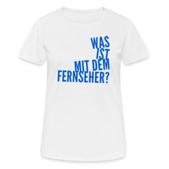 der Fernseher ist komisch - Frauen T-Shirt atmungsaktiv - Weiß - Vorne - AI Model Female 172 dark (172cm)