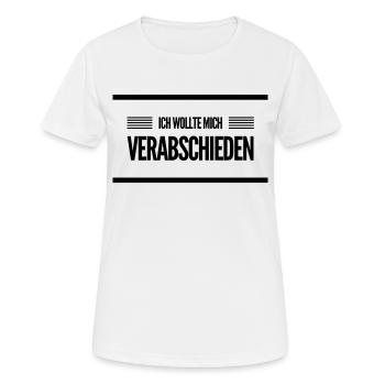 ich sag auf Wiedersehen - Frauen T-Shirt atmungsaktiv - Weiß - Vorne - AI Model Female 172 dark (172cm)