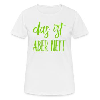 das ist freundlich - Frauen T-Shirt atmungsaktiv - Weiß - Vorne - AI Model Female 172 dark (172cm)