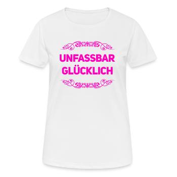 ich habe gute Laune - Frauen T-Shirt atmungsaktiv - Weiß - Vorne - AI Model Female 172 dark (172cm)
