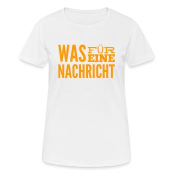 interessante Nachrichten - Frauen T-Shirt atmungsaktiv - Weiß - Vorne - AI Model Female 172 dark (172cm)