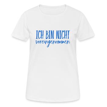 keine Lust auf Vorurteile - Frauen T-Shirt atmungsaktiv - Weiß - Vorne - AI Model Female 172 dark (172cm)