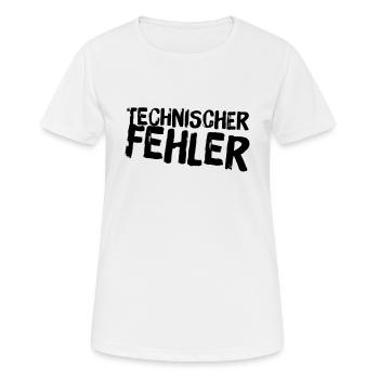 technischer Fehler - Frauen T-Shirt atmungsaktiv - Weiß - Vorne - AI Model Female 172 dark (172cm)